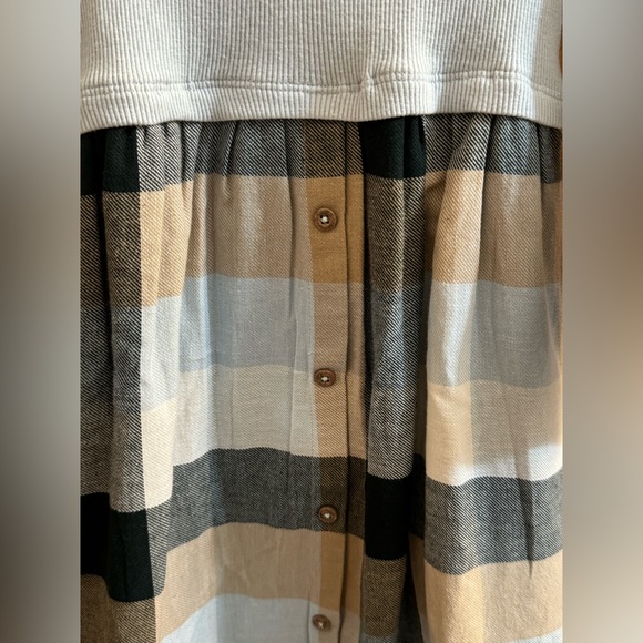 NWT Size 2-3 Years Turtledove Organic Large Check Woven Midi Length Skirt Dress - Picture 7 of 10